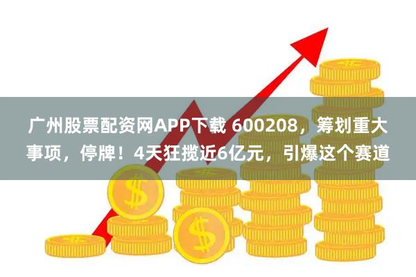 广州股票配资网APP下载 600208，筹划重大事项，停牌！4天狂揽近6亿元，引爆这个赛道